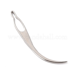 アイアンドレッドヘアインターロックニードルツール  シスターロックかぎ針編みツール  プラチナ  73x9x1.8mm  穴：5.5mm&nbsp;TOOL-B004-02P