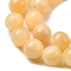 Natural Yellow Jade Bead Strands&nbsp;X-G-K121-01-14mm