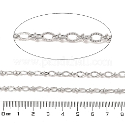 変色しない304ステンレススチールの楕円形リンクチェーン  ハンダ付け  ステンレス鋼色  6.5x4x0.8mm  約25m /ロール&nbsp;CHS-P018-23P