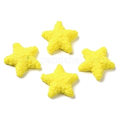 オペーク樹脂カボション  スター  きいろ  23.5x25x7.5mm&nbsp;RESI-C024-04B