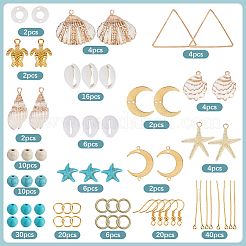 DIY Natural Shell Dangle Earrings Making Kit&nbsp;DIY-SC0025-14