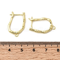 Bamboo Brass Hoop Earring Findings&nbsp;KK-A289-06G