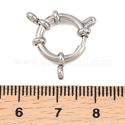 304ステンレススチールスプリングリング留め金  ステンレス鋼色  17x17x4mm  穴：2.5mm&nbsp;STAS-L310-04P