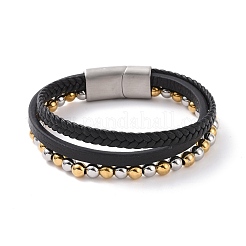 Microfiber Multi-strand Bracelets&nbsp;BJEW-P278-01