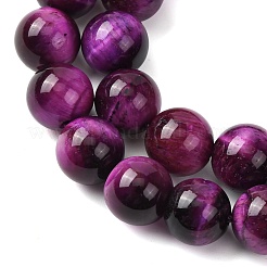 天然石タイガーアイビーズ連売り  染め  ラウンド  インディゴ  10mm  穴：1mm  約37~40個/連  14.9~15.1インチ（38~38.5cm）&nbsp;G-S259-03A-10mm
