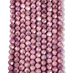 Ombre Effect Dyed Electroplate Opaque Glass Beads Strands&nbsp;EGLA-Q130-01A-15