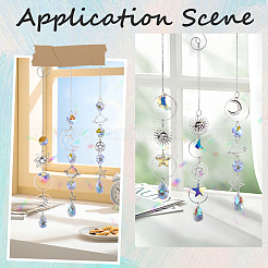 DIY Moon Star Hanging Suncatcher Making Kits&nbsp;DIY-SC0030-72