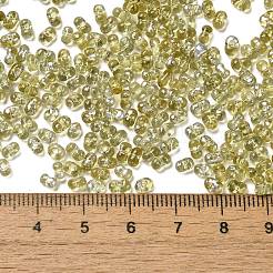塗装ガラスシードビーズスプレー  ピーナッツ  ダークカーキ  4~5x2~2.5x2~2.5mm  穴：0.8~0.9mm  約8500個/ポンド&nbsp;SEED-F005-02A-04