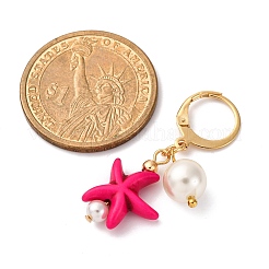 Starfish Synthetic Turquoise Pendant Decoration&nbsp;HJEW-TA00345