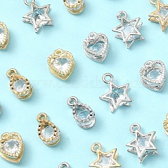 60Pcs 6 STYLES Alloy Charms&nbsp;ZIRC-YW0001-22