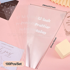 PPプラスチック紙の花の包装紙  防水花屋花束紙  DIY工芸品  三角形  透明  381x238x0.2mm  100個/セット&nbsp;ABAG-TAC0013-07A