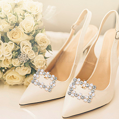 2 Styles Alloy Rhinestone Shoe Decorations&nbsp;FIND-GO0002-29