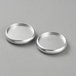合金カボションセッティング  フラットラウンド  プラチナ  27.5x5mm&nbsp;FIND-WH0160-76A-P