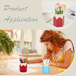 10Pcs 5 Colors ABS Plastic Pen Holder&nbsp;AJEW-GA0009-90
