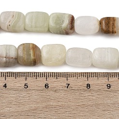 Natural Green Banded Calcite(Afghan Jade) Beads Strands&nbsp;G-D098-D16