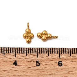 304ステンレススチールチャーム  イオンプレーティング（ip）  クロスチャーム  18KGP本金メッキ  10x5x2.5mm  穴：1.4mm&nbsp;STAS-Z157-06G