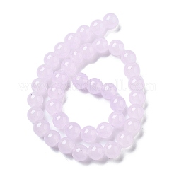 Imitation Jade Glass Round Beads Strands&nbsp;GLAA-A016-01B
