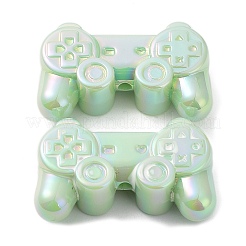 UVメッキ不透明アクリルビーズ  ゲーム機  虹色の  ミックスカラー  24x38.5x12mm  穴：2.5mm&nbsp;X-MACR-K342-04