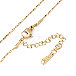 Heart Pendant Necklace with Twist Rope Chains&nbsp;NJEW-G074-45G