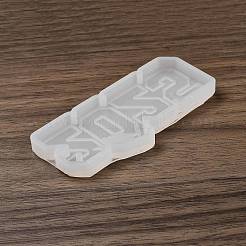 Diyシリコーンペンダント型  レジン型  粘土工芸の金型ツール  数2025  ホワイト  37x80x7mm  穴：2mm&nbsp;LS-SIMO-L001-01