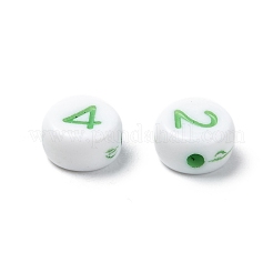 Opaque Acrylic Flat Round Beads&nbsp;X-SACR-Q100-M034