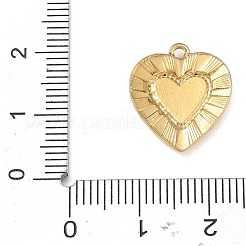 304ステンレススチールエナメルペンダント  ハートチャーム  ゴールドカラー  レッド  17x15x2mm  穴：1.2mm&nbsp;SA-CBA4CA5-04G