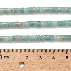 天然石アマゾナイトビーズ連売り  ディスク  ヒシビーズ  4x2~2.5mm  穴：0.7mm  約158~160個/連  14.96''~15.16''（38~38.5センチメートル）&nbsp;G-Z110-A25-2x4mm