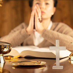 5Pcs Wooden Cross Display Decorations&nbsp;DIY-FH0009-71