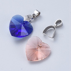 Tarnish Resistant 201 Stainless Steel Pendant Pinch Bails&nbsp;X-STAS-E437-28P