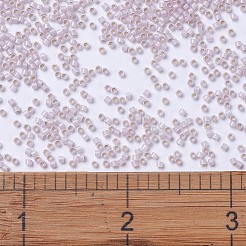 MIYUKIデリカビーズ  シリンダー  日本製シードビーズ  11/0  (db1457) シルバーラインのペールローズオパール  1.3x1.6mm  穴：0.8mm  約20000個/袋  100 G /袋&nbsp;SEED-J020-DB1457