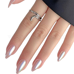 1 Bag ABS Plastic Mermaid Metallic Effect Press On False Nails&nbsp;MRMJ-CP0001-63
