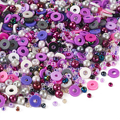 DIYビーズジュエリー作りの検索キット  インディゴ  2~6mm  約25~33 G /袋&nbsp;DIY-TAC0009-10H
