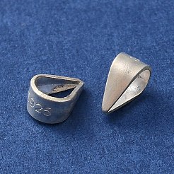 ベールに925スターリングシルバースナップ  s925スタンプあり  銀  5x3x4mm  穴：4x3mm&nbsp;STER-K177-04A-S