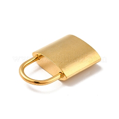 イオンプレーティング（IP）304ステンレスペンダント  南京錠チャーム  18KGP本金メッキ  24x15x5mm  穴：8.5x8.5mm&nbsp;STAS-E176-05G