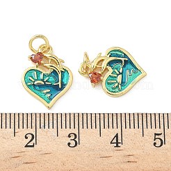 Brass Micro Pave Cubic Zirconia Pendants&nbsp;KK-S338-02G-1