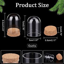 4 Sets High Borosilicate Glass Dome Cover&nbsp;DJEW-NB0001-15