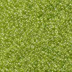 TOHOラウンドシードビーズ  日本製シードビーズ  （透明な光沢レモンライム105)個  11/0  2.2mm  穴：0.8mm  約50000個/ポンド&nbsp;SEED-TR11-0105