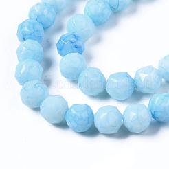 Opaque Baking Paint Glass Beads Strands&nbsp;EGLA-N006-004D