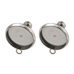 Tarnish Resistant 201 Stainless Steel Stud Earrings Findings&nbsp;STAS-K279-01D-P