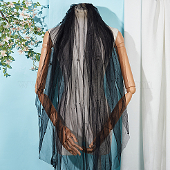 Organza & Imitation Pearls & Iron Lace Long Bridal Veils&nbsp;AJEW-WH0596-965A-02