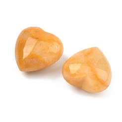 Natural Topaz Jade Heart Palm Stones&nbsp;G-P609-A04-01