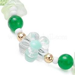 Natural Malaysia Jade Beads Braided Bead Bracelets&nbsp;BJEW-MZ00167-01