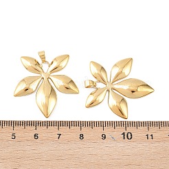 304ステンレスペンダント  葉  イオンプレーティング（ip）  18KGP本金メッキ  30x30x2.5mm  穴：3x4mm&nbsp;STAS-D390-20G