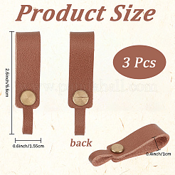 3Pcs Cowhide Leather Keychains&nbsp;KEYC-CL0001-33A