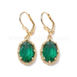 Glass Leverback Earring&nbsp;EJEW-C077-05KCG