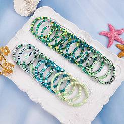 Handmade Polymer Clay Heishi Surfer Stretch Bracelets Set&nbsp;BJEW-SW00099-04