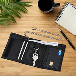 Polyester Wallet Card Holder with Detachable Chains&nbsp;AJEW-CY0003-19B