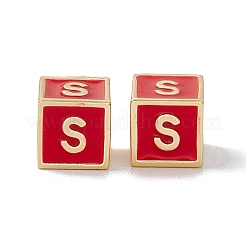 Rack Plating Brass Enamel Beads&nbsp;KK-B060-04G-03S