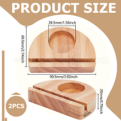木製キャンドルホルダー  アーチ  桃パフ  69.5x99.5x20mm  内径：39.5mm&nbsp;DIY-WH0699-09B