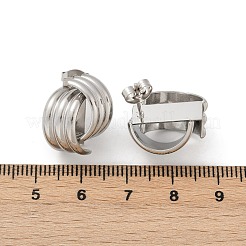 304ステンレススチールスタッドピアス  ステンレス鋼色  18x15mm&nbsp;EJEW-S265-04P